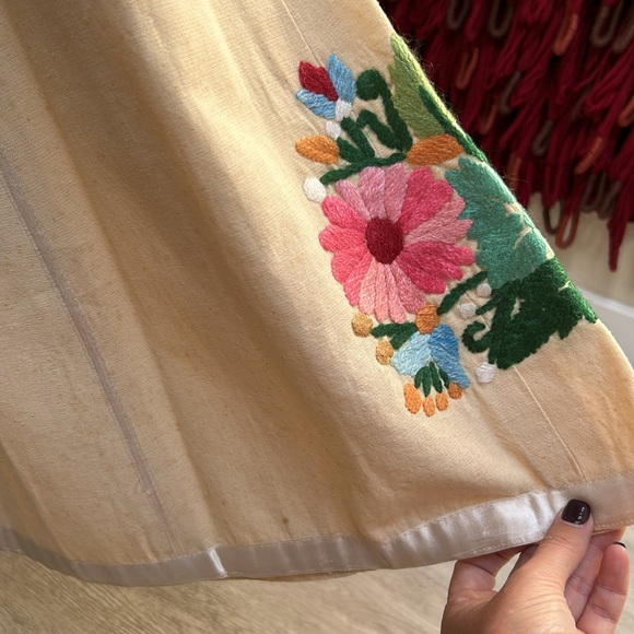 Vintage Gonzalo Bauer Handmade Mexican Embroidered Bohemian Maxi Dress - Picture 8 of 14